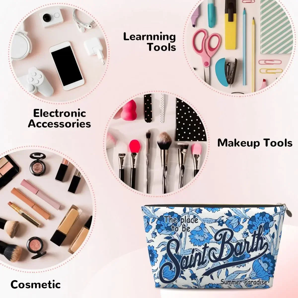 S-SainT B-BartH Travel Toiletry Bag Makeup Bags Trend Outdoor Makeup Organizer Case Toiletry Bag Women Makeup Cosmetic Organizer