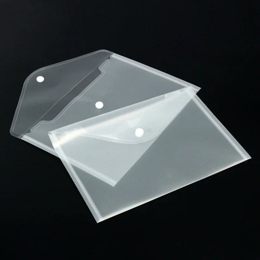 A5 Folder Bag 10Pcs Transparent Plastic Water Resistant File Holder File Paper Office Supplies Documents Sheet Protectors