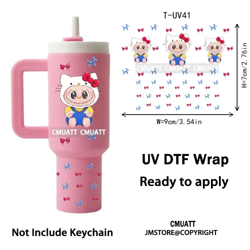 Mini Tumbler Keychain UV DTF Cup Wrap Transfers Stickers Customized DIY Craft OEM ODM Team Gifts Customized