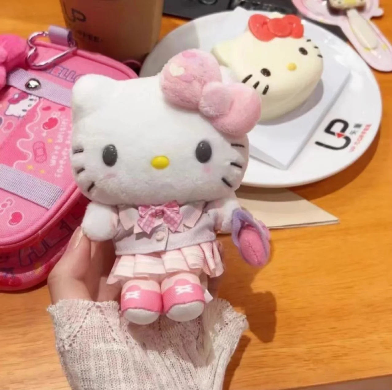 Sanrio Hello Kitty Kawaii Heisei University Series Anime Stuffed Animals Plush Doll Companion Toy Children Birthday Gift