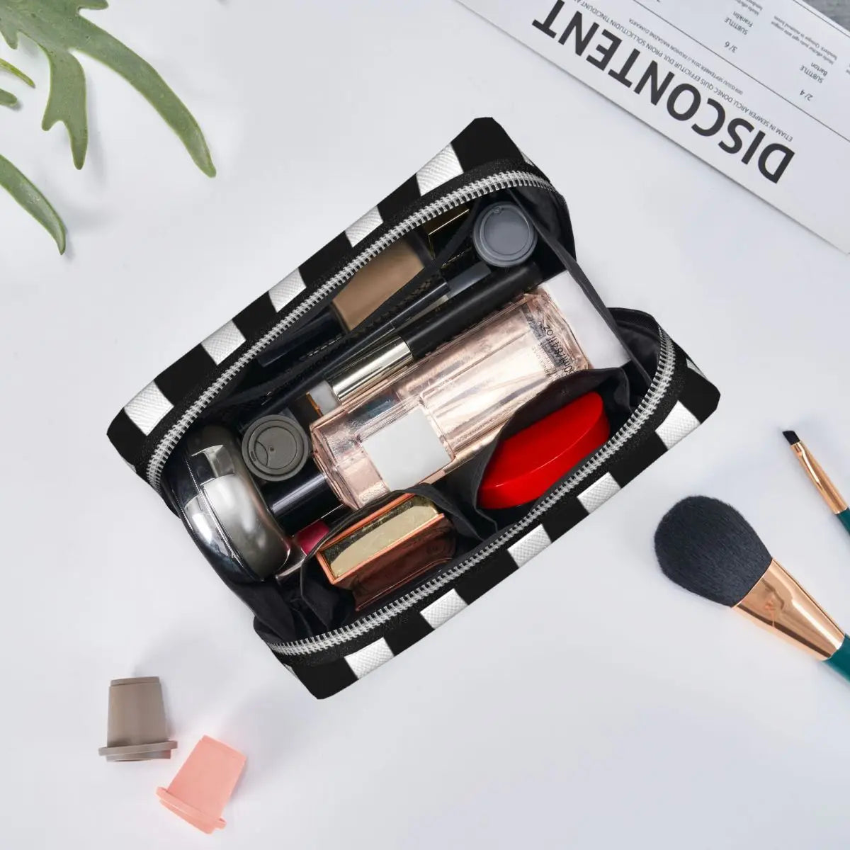 SAINT BARTH Large Makeup Bag Waterproof Pouch Travel Cosmetic Bags Summer Paradise Storage Bag for Women