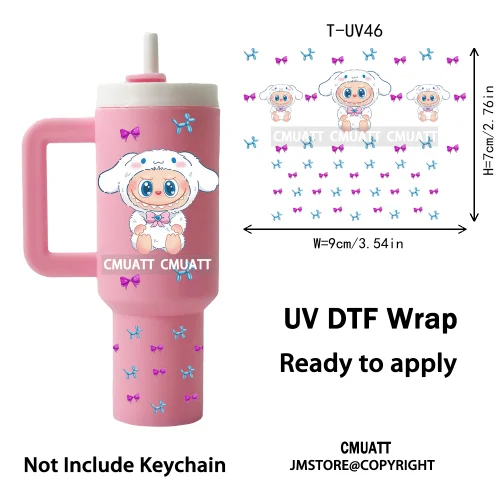 Mini Tumbler Keychain UV DTF Cup Wrap Transfers Stickers Customized DIY Craft OEM ODM Team Gifts Customized