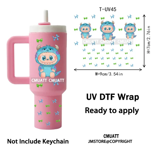 Mini Tumbler Keychain UV DTF Cup Wrap Transfers Stickers Customized DIY Craft OEM ODM Team Gifts Customized