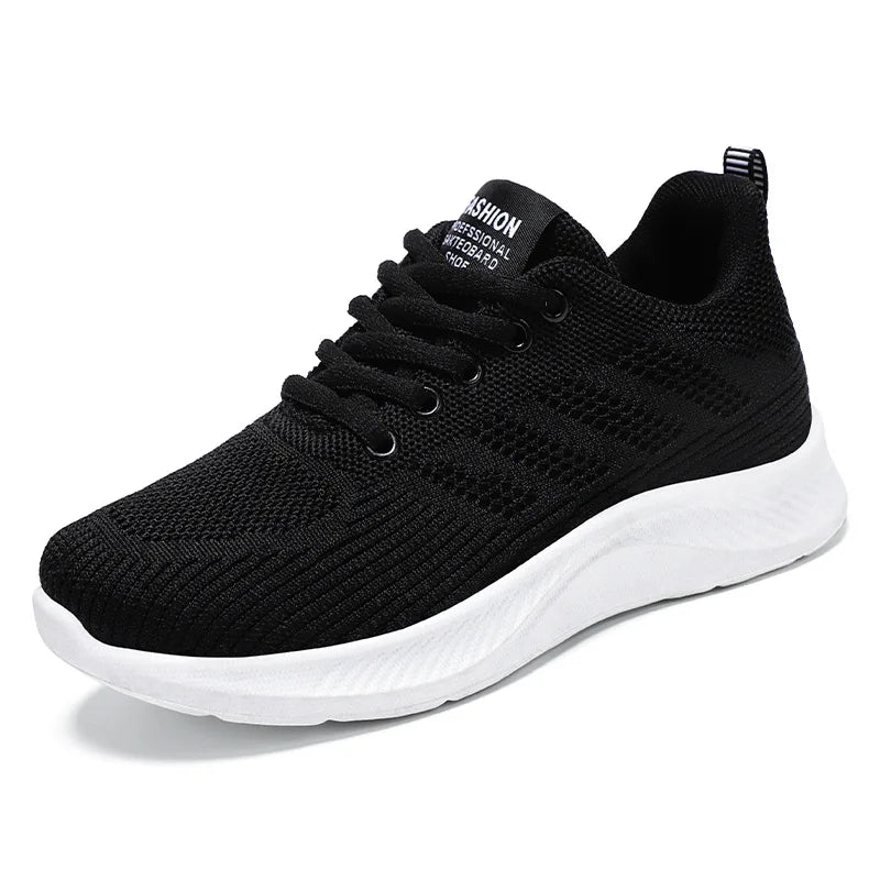 Women's sports shoes Breathable casual soft sole single shoes autumn flying mesh shoes running shoes
