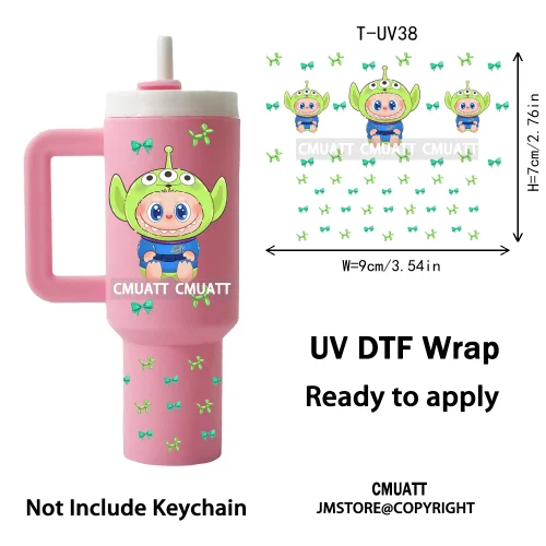 Mini Tumbler Keychain UV DTF Cup Wrap Transfers Stickers Customized DIY Craft OEM ODM Team Gifts Customized
