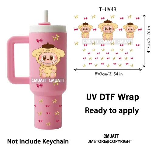Mini Tumbler Keychain UV DTF Cup Wrap Transfers Stickers Customized DIY Craft OEM ODM Team Gifts Customized