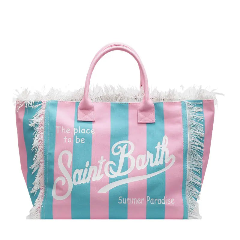 Mc2 Saint Barth Color-blocking Large-capacity Tote Bag New Fashionable and Casual Single-shoulder Bag for Women
