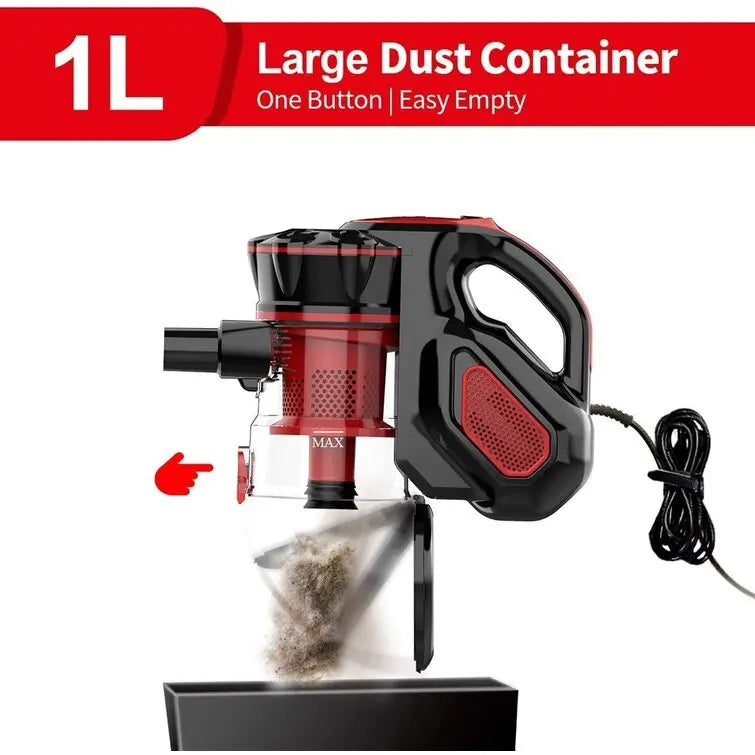 Vacuum Cleaner Corded INSE I5 18Kpa Powerful Suction 600W Motor Stick Handheld Vaccum Cleaner for Home Pet Hair Hard Floor