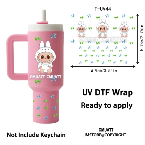 Mini Tumbler Keychain UV DTF Cup Wrap Transfers Stickers Customized DIY Craft OEM ODM Team Gifts Customized