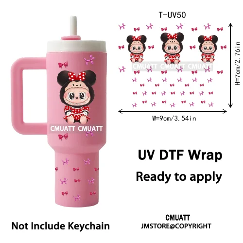 Mini Tumbler Keychain UV DTF Cup Wrap Transfers Stickers Customized DIY Craft OEM ODM Team Gifts Customized
