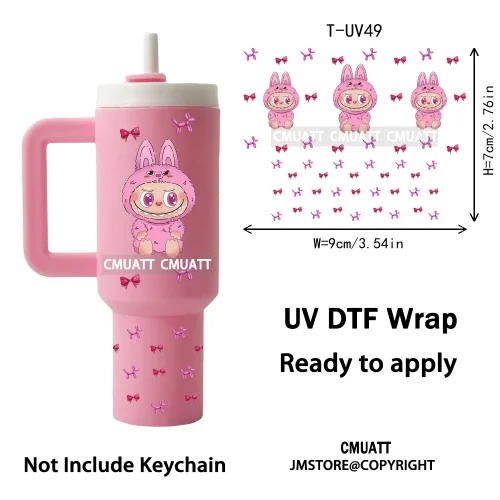 Mini Tumbler Keychain UV DTF Cup Wrap Transfers Stickers Customized DIY Craft OEM ODM Team Gifts Customized