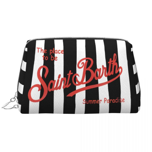 SAINT BARTH Large Makeup Bag Waterproof Pouch Travel Cosmetic Bags Summer Paradise Storage Bag for Women