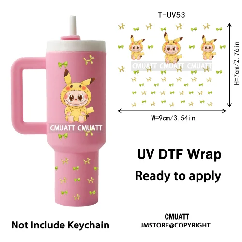 Mini Tumbler Keychain UV DTF Cup Wrap Transfers Stickers Customized DIY Craft OEM ODM Team Gifts Customized