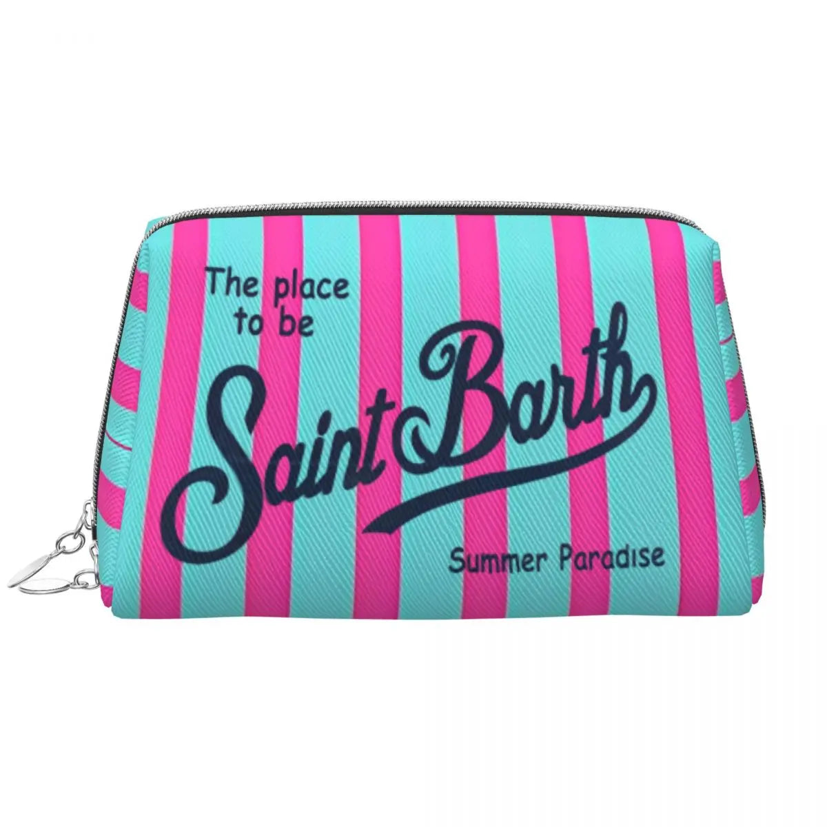 SAINT BARTH Large Makeup Bag Waterproof Pouch Travel Cosmetic Bags Summer Paradise Storage Bag for Women