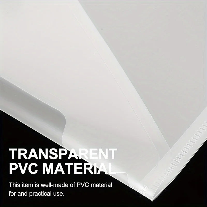 A5 Folder Bag 10Pcs Transparent Plastic Water Resistant File Holder File Paper Office Supplies Documents Sheet Protectors